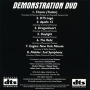 DTS Demonstration DVD No. 3 DTS Demonstration DVD No. 3
