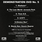 DTS Demonstration DVD No. 5 DTS Demonstration DVD No. 5